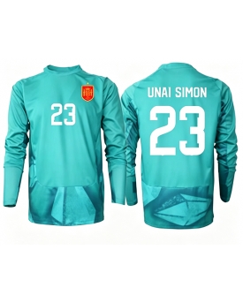 Billige Fotballdrakt Spania Unai Simon #23 Keeper Replika Bortedrakt VM 2026 Langermet Billige Fotballdrakt Spania Unai Simon #23 Keeper Replika Bortedrakt VM 2026 Langermet